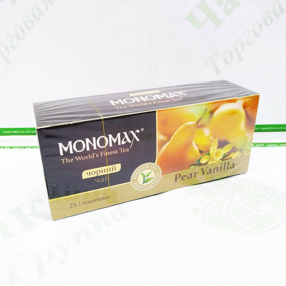

Чай Мономах Pear Vanilla Груша-Ваниль 25*1,5г черный (18)