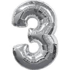 

Куля цифра "3". Колір:Срібло. Розмір: 80см.