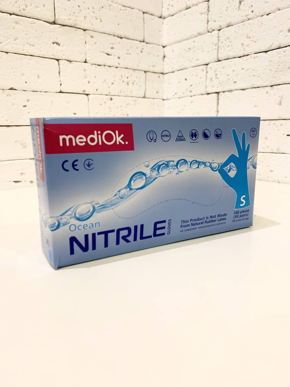 

Перчатки нитриловые Mediok, размер , голубые, 100 шт, Голубой
