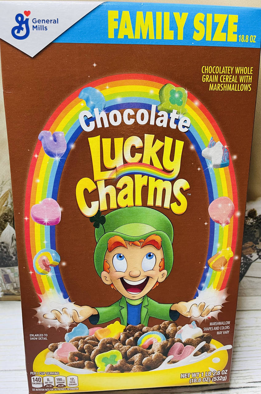 

Сухий сніданок Lucky Charms шоколадні фігурки з кольоровим маршмеллоу