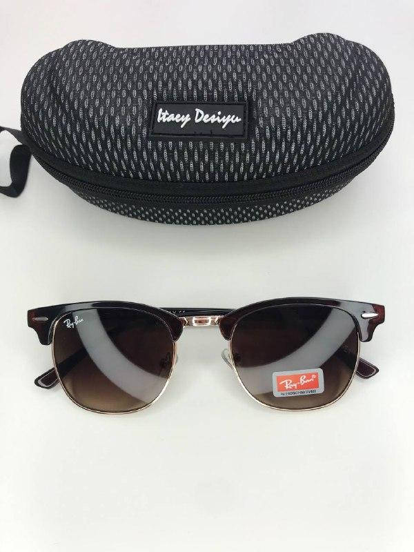 

ХИТ 2022! Солнцезащитные очки RAY BAN 3016 Clubmaster Рай Бен Клабмастер Очки Линза стекло, Коричневый