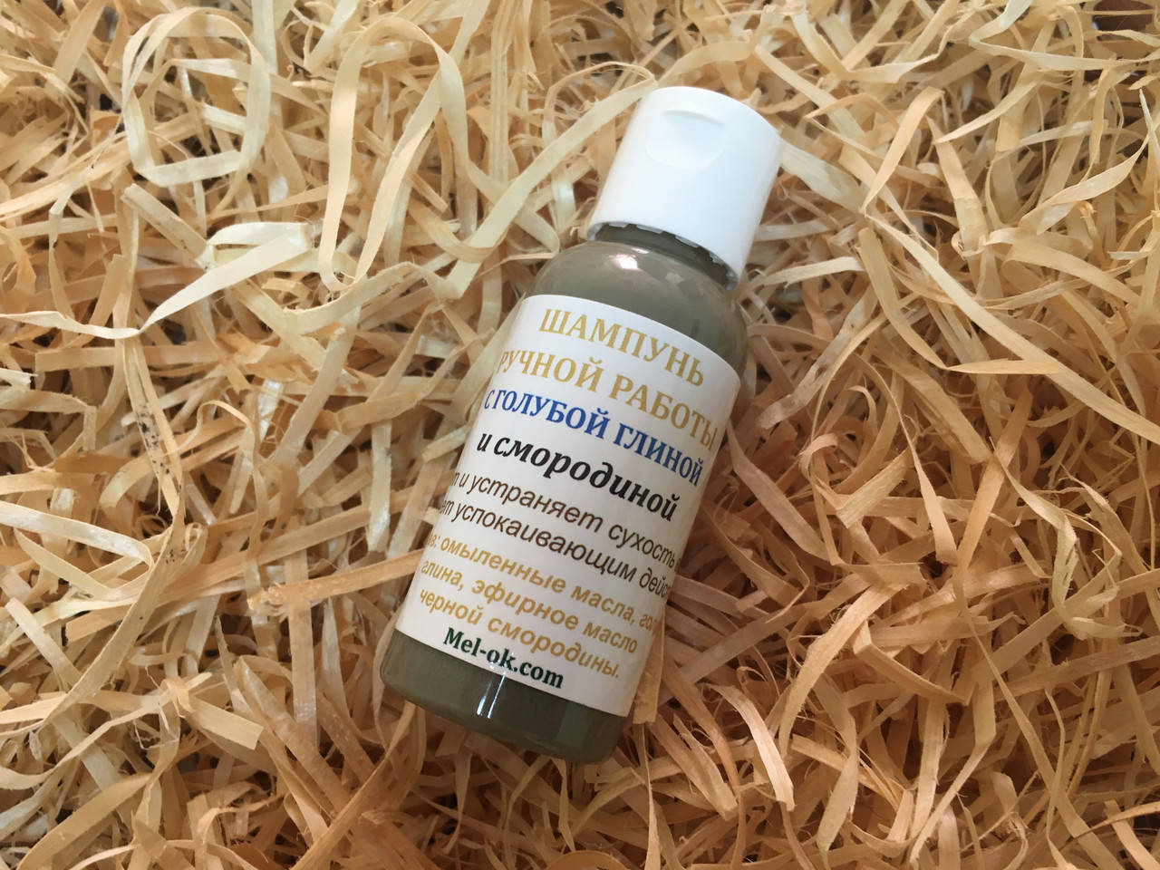 

Шампунь с Голубой глиной и черной смородиной 30 мл, Мел-ок