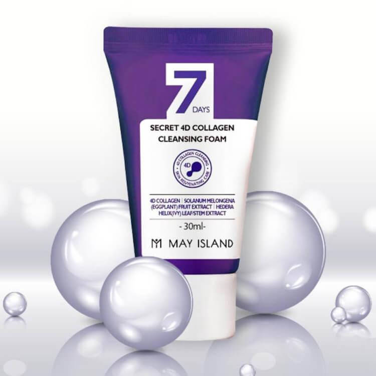 

Пенка для умывания с гс коллагеном May Island 7Days Secret 4D Collagen Cleansing Foam 30мл