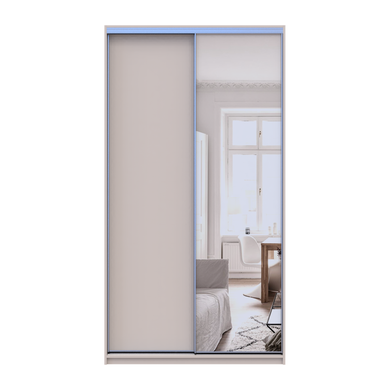 Шафа купе Doros Сіті Лайт Кашемір 1 ДСП / 1 дзеркало 120х60х225 (80736335) 2