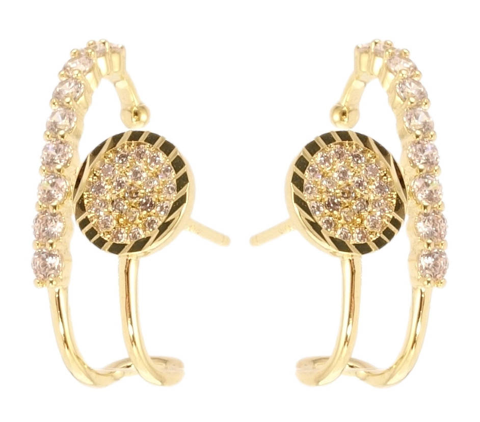

Серьги Xuping JEAN GOUJON Позолота 14K игла серебро 925 гвоздики-каффы "Авангард"