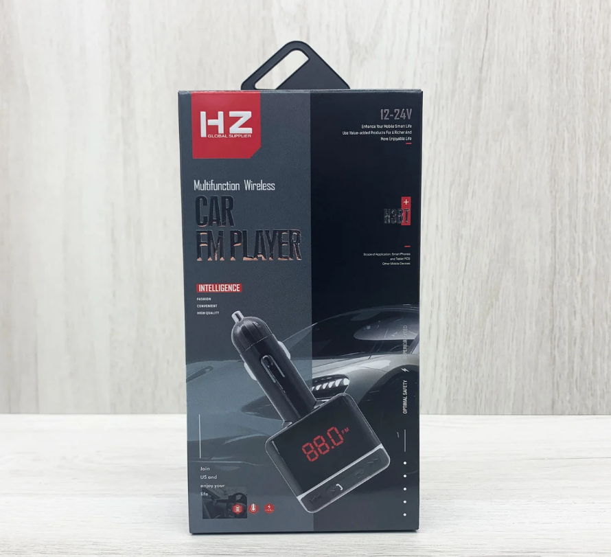 

Автомобильный FM трансмиттер модулятор HZ H3BT с Bluetooth, AUX / USB / microSD