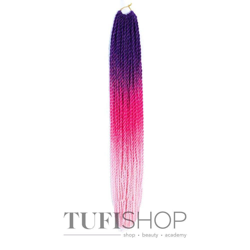 

Сенегальские косички Y115 - фиолетовый-малиновый-светло-розовый