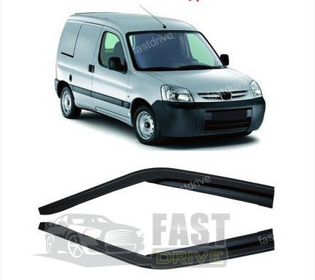 

ДЕФЛЕКТОРЫ ОКОН, ВЕТРОВИКИ PEUGEOT PARTNER 1997-2008 2 ШТ., PERFLEX SPORT