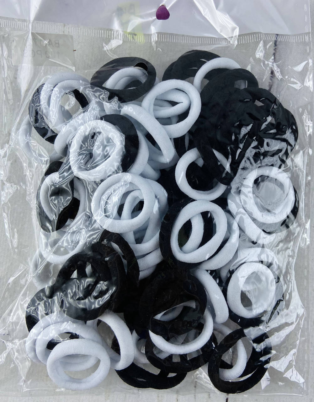 

Резиночки для волос. Бесшовная Черная/белая BA-1721