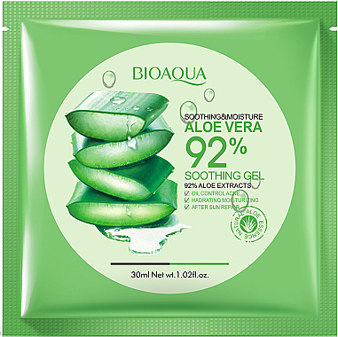 

Маска для лица тканевая 30гр увлажняющая с Алое Вера Bioaqua