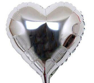 

Шар фольгированный сердце 45см (18") | Серебро, Серебристый