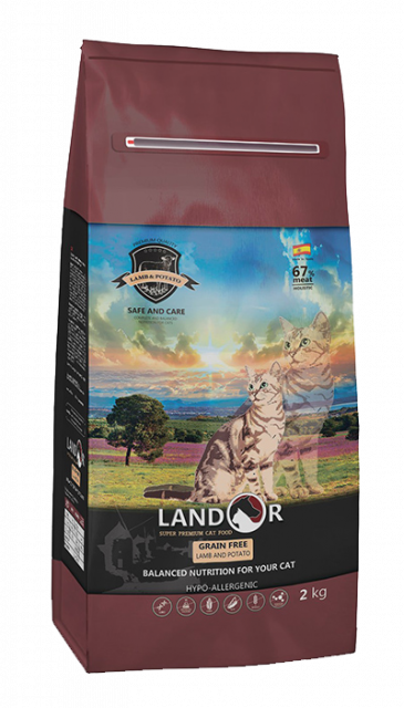 

LANDOR Cat Hairball Control (30/11) для кошек с функцией контроля веса и образования комков шерсти 0,4 кг