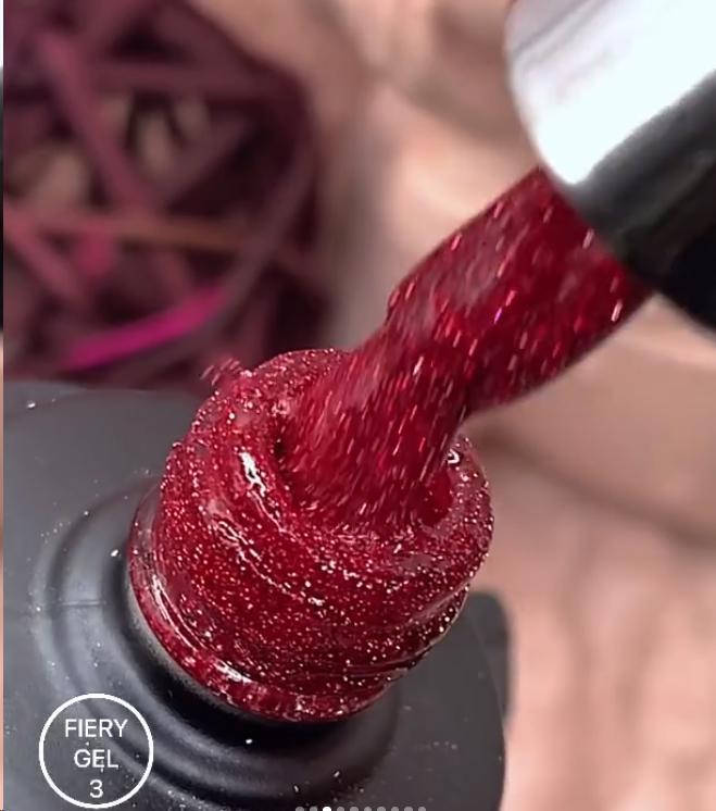 

Гель-лак светоотражающий Fiery gel Saga Professional №3, 8мл