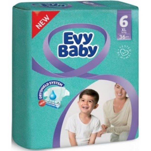 

Подгузники детские Evy Baby Junior 6 (16+ кг), 36 шт