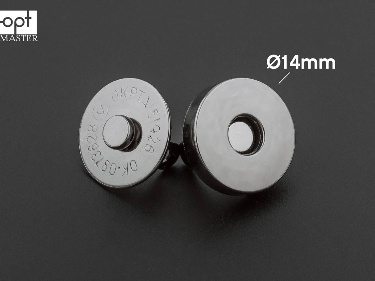 

Магнит наружный для сумки 66-102-14, круглый d14 мм, цв. темный никель