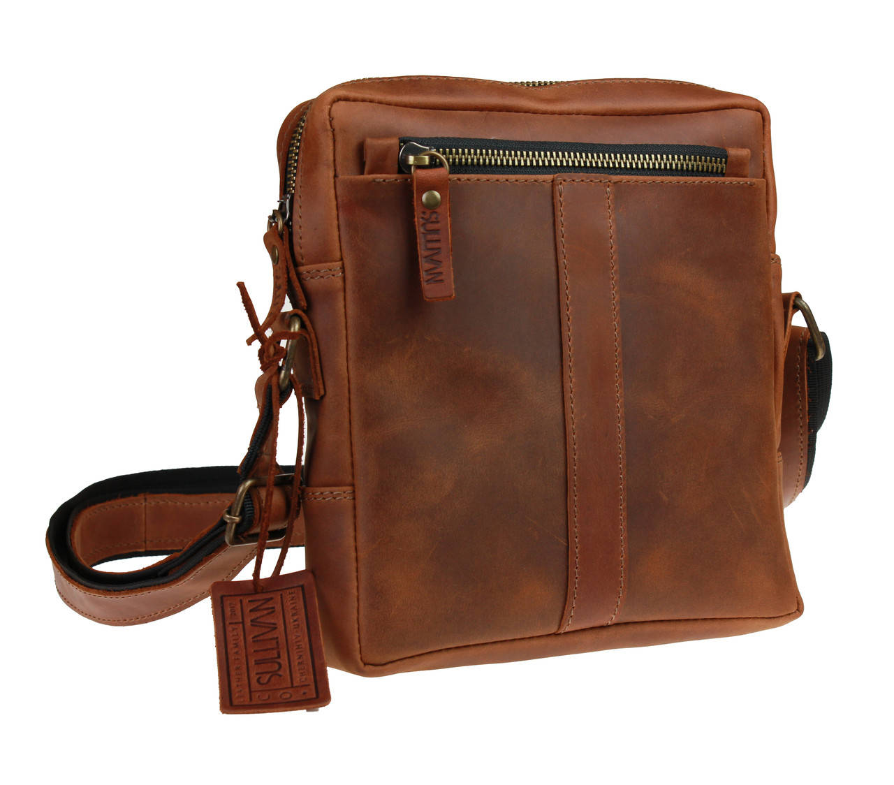 

Сумка мужская кожаная на плечо SULLIVAN smvp148(27) светло-коричневая, Коричневый