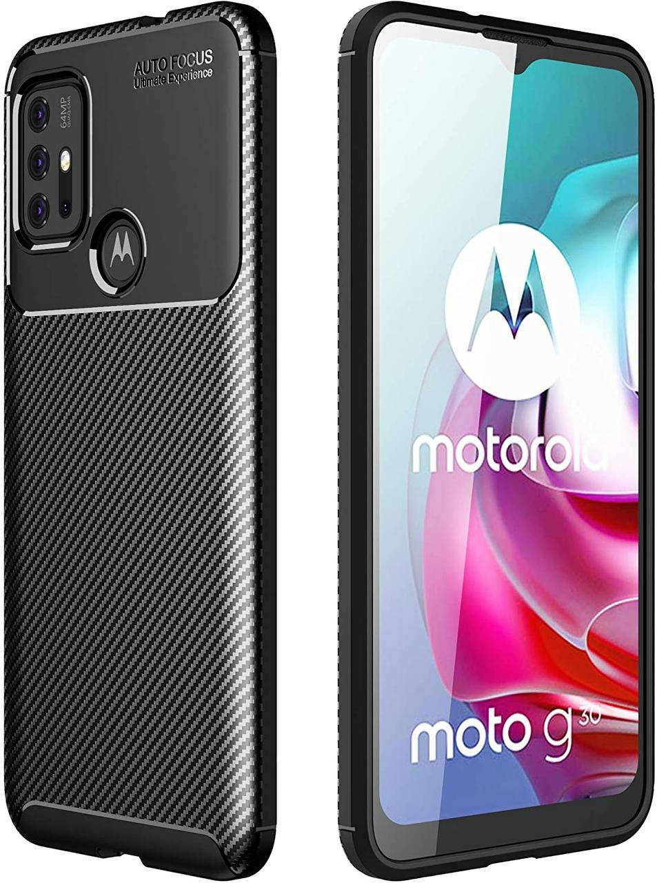 

Чехол Fiber для Motorola Moto G10 бампер противоударный Black, Черный
