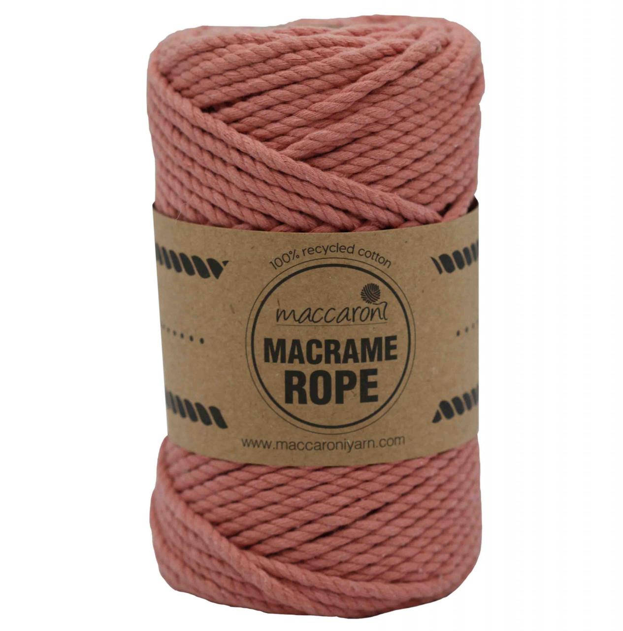 

Крученый Хлопковый шнур Macrame Rope Maccaroni 4 мм ,пудра, Розовый