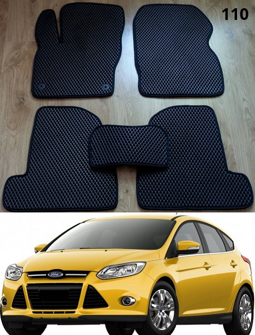 

Коврики ЕВА в салон Ford Focus III '11-18, Черный