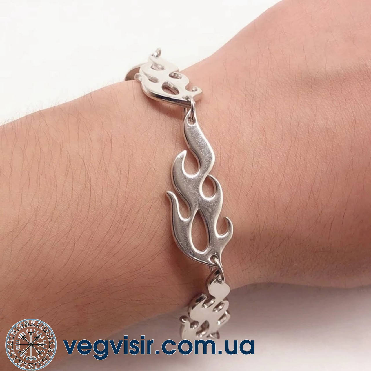 

Стильный браслет в стиле стимпанк с пламенем огнем Унисекс хип-хоп готический стиль