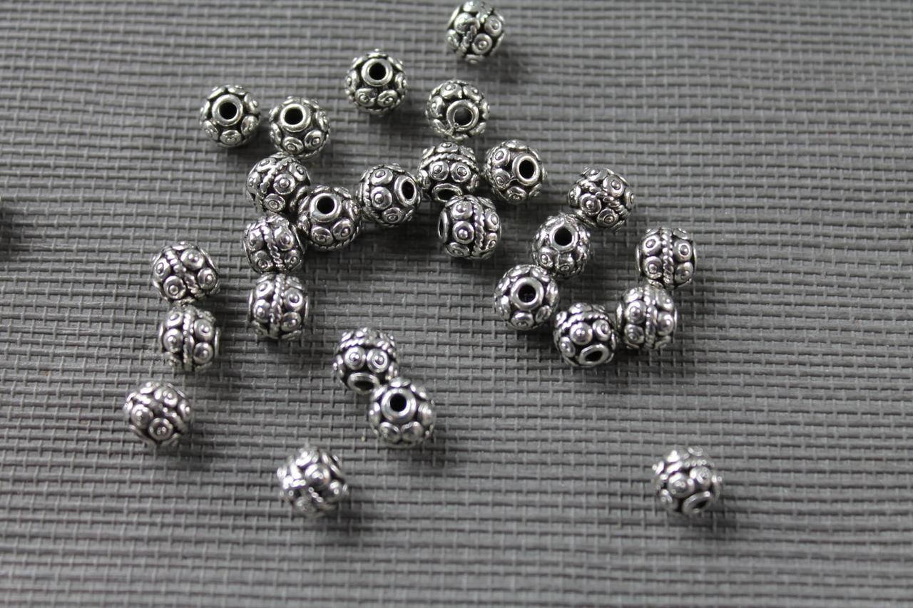 

Разделитель для бусин, 7 мм, 1 шт, цвет - серебро
