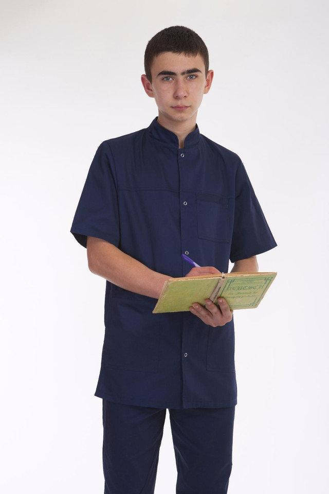 

Мужской медицинский костюм 3238 (коттон, темно-синий, р.42-60) Хелслайф 42 52