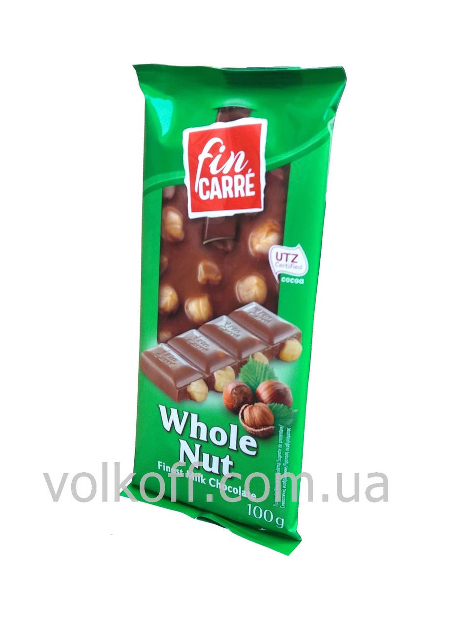 

Шоколад Молочный Fin Carre Whole Nut Milk 32% Фин Карре Цельный Фундук 100гр