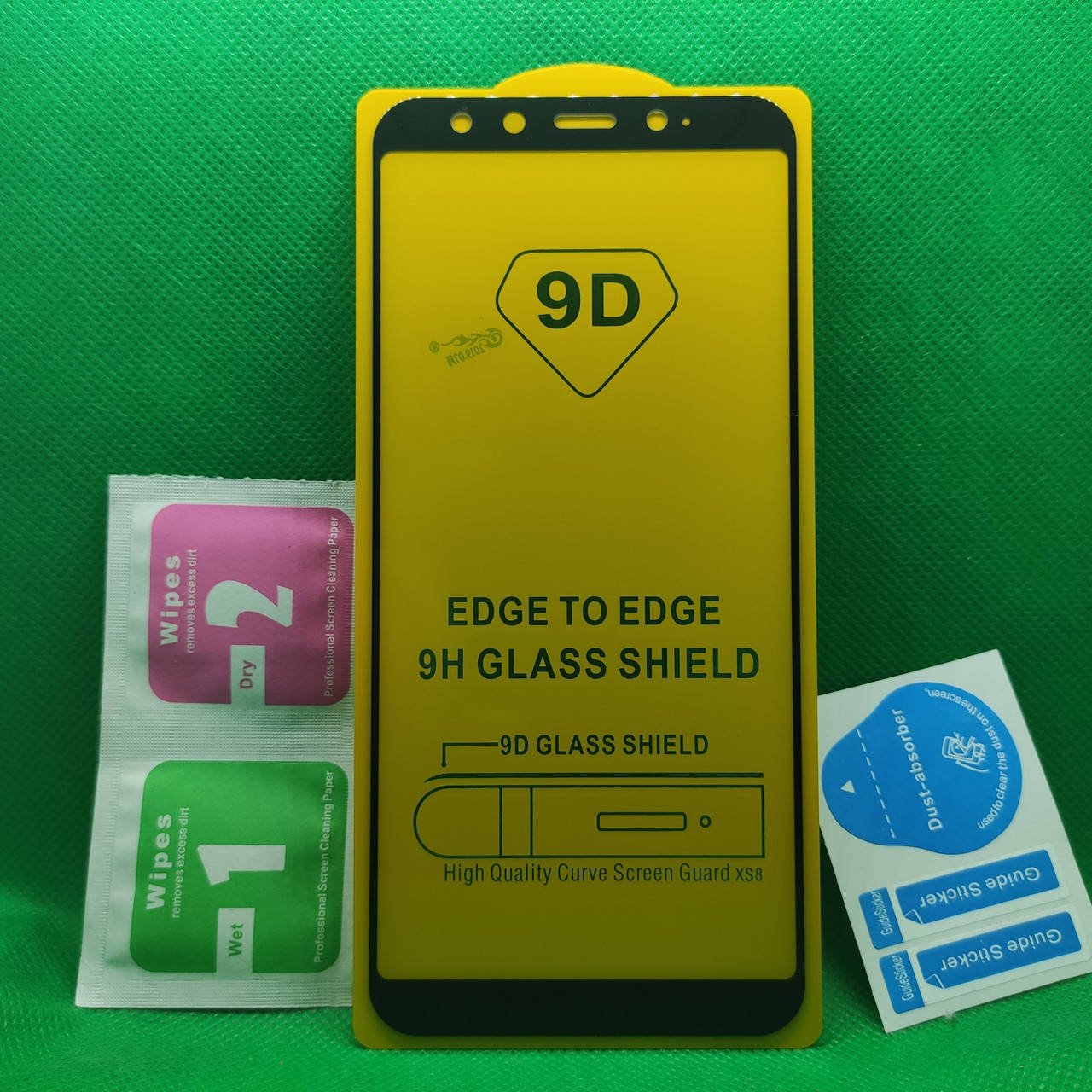 

Защитное стекло для Xiaomi Mi A2 Full Glue 9D 9H на весь экран телефона клей по всей поверхности Черный