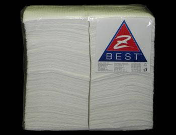

Салфетки белые барные Z-BEST эконом 23*23см 400 шт, Белый