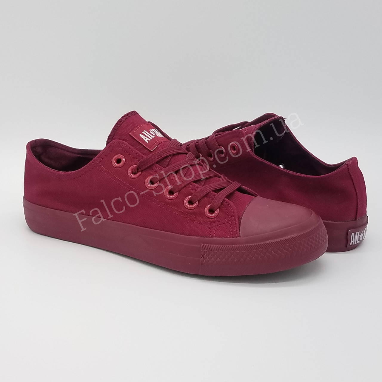 

Кеды мужские бордовые All star (в стиле Converse). Кеды подростковые бордовые All star (в стиле Converse)., Бордовый