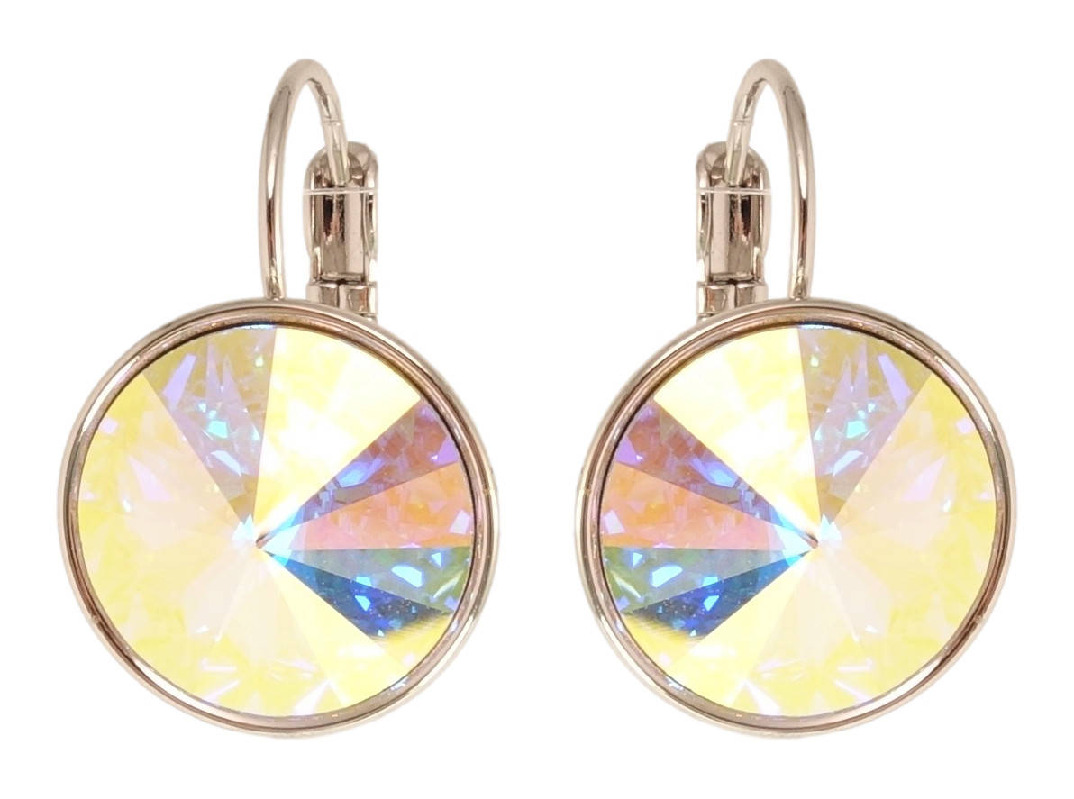 

Серьги Xuping Родий с кр-ми Swarovski французский замок "Кристалл АВ на дужке" ø 16мм