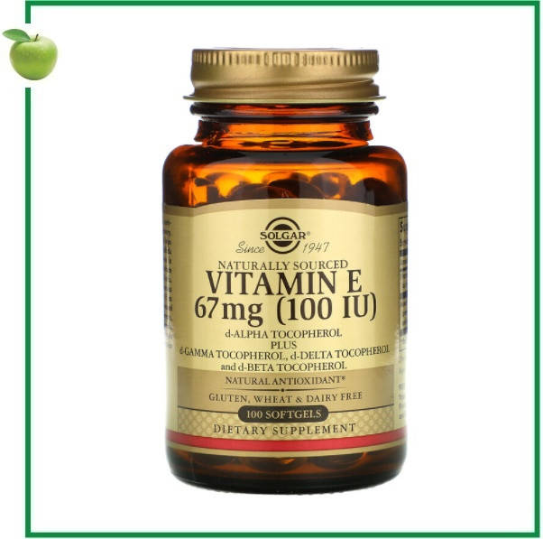 

Solgar, Натуральный витамин Е, 67 мг (100 МЕ), 100 капсул, США
