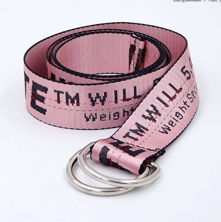 

Ремень Пояс Off White Розовый 150 см(BRT)