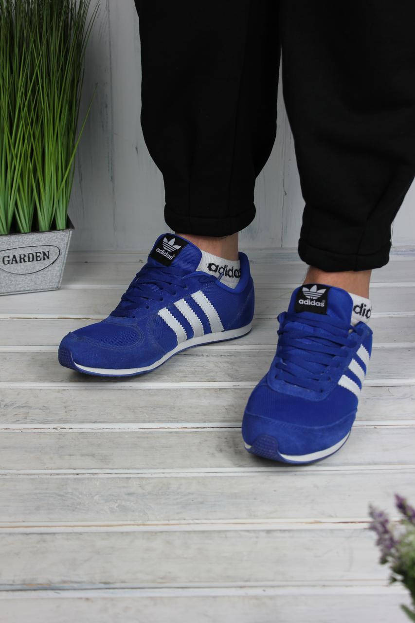 

Кроссовки мужские Adidas ярко-синие 43, Синий