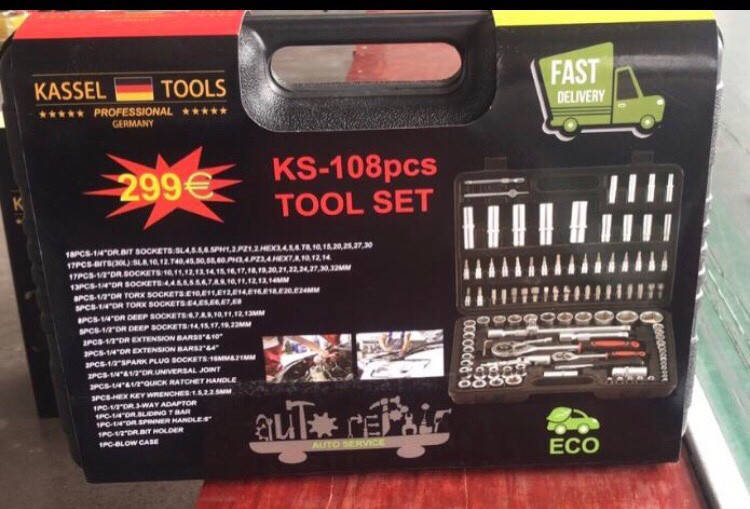 

Набор инстументов Kassel Tools : 108 элементов | Красные ручки