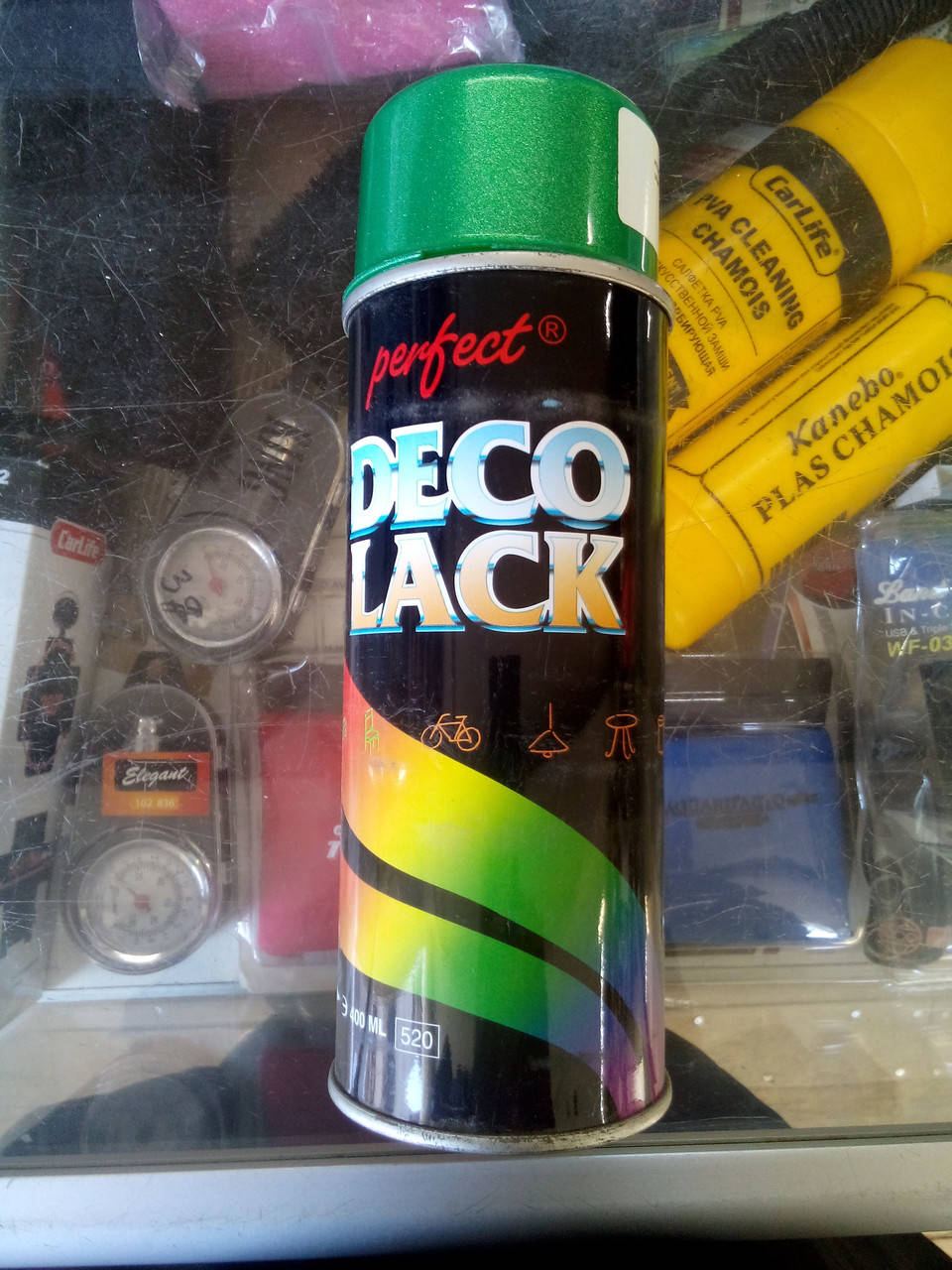 

Краска аэрозольная с перламутровым эффектом металлик Черная Deco Lack 400мл, Черный