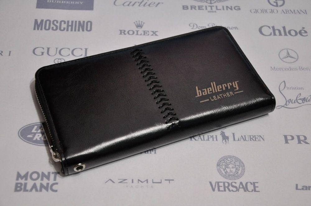 

Baellerry Leather. Мужское портмоне, клатч, кошелек, Черный