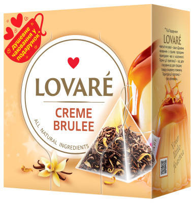 

Чай "LOVARE Delicatea" 15п*2г "Creme Brulee" Крем-брюле Пірамідка (1/12)
