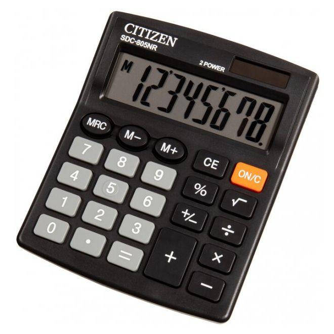 

Калькулятор электронный Citizen 8-разрядный 124 х 102 х 25 мм (SDC-805)