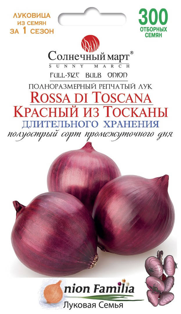 

Лук репчатый Красный из Тосканы, 300шт.