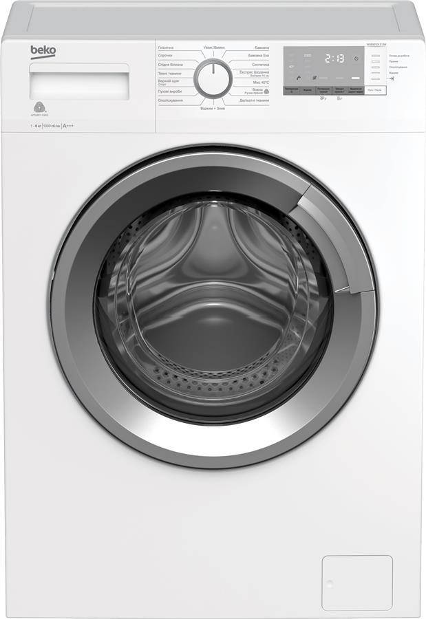 

Стиральная машина BEKO WUE 6512 XSSW, 6кг/1000об./Сірий люк