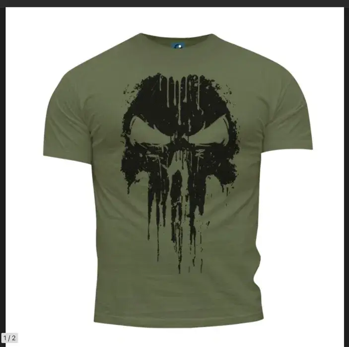 

Футболка олив з Черепом роз. S M L XL XXL