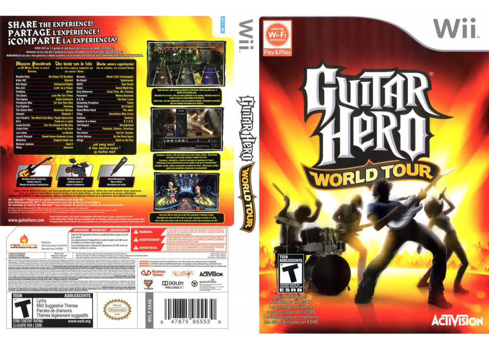 

Игра для игровой консоли Nintendo Wii (PAL), Guitar Hero World Tour