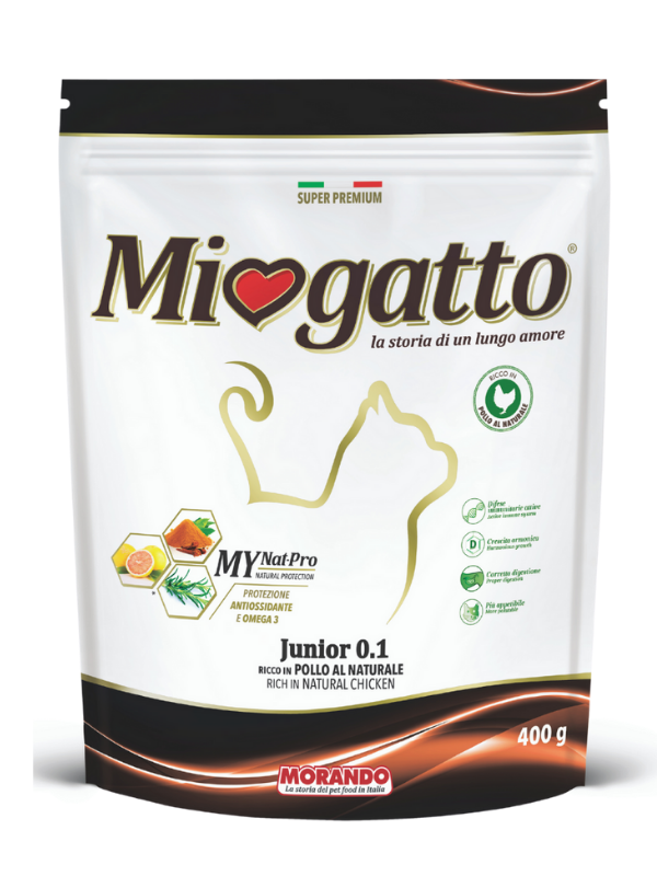 

Сухой корм для котят Morando MioGatto Junior (от 1 мес), с натуральной курицей 400 g