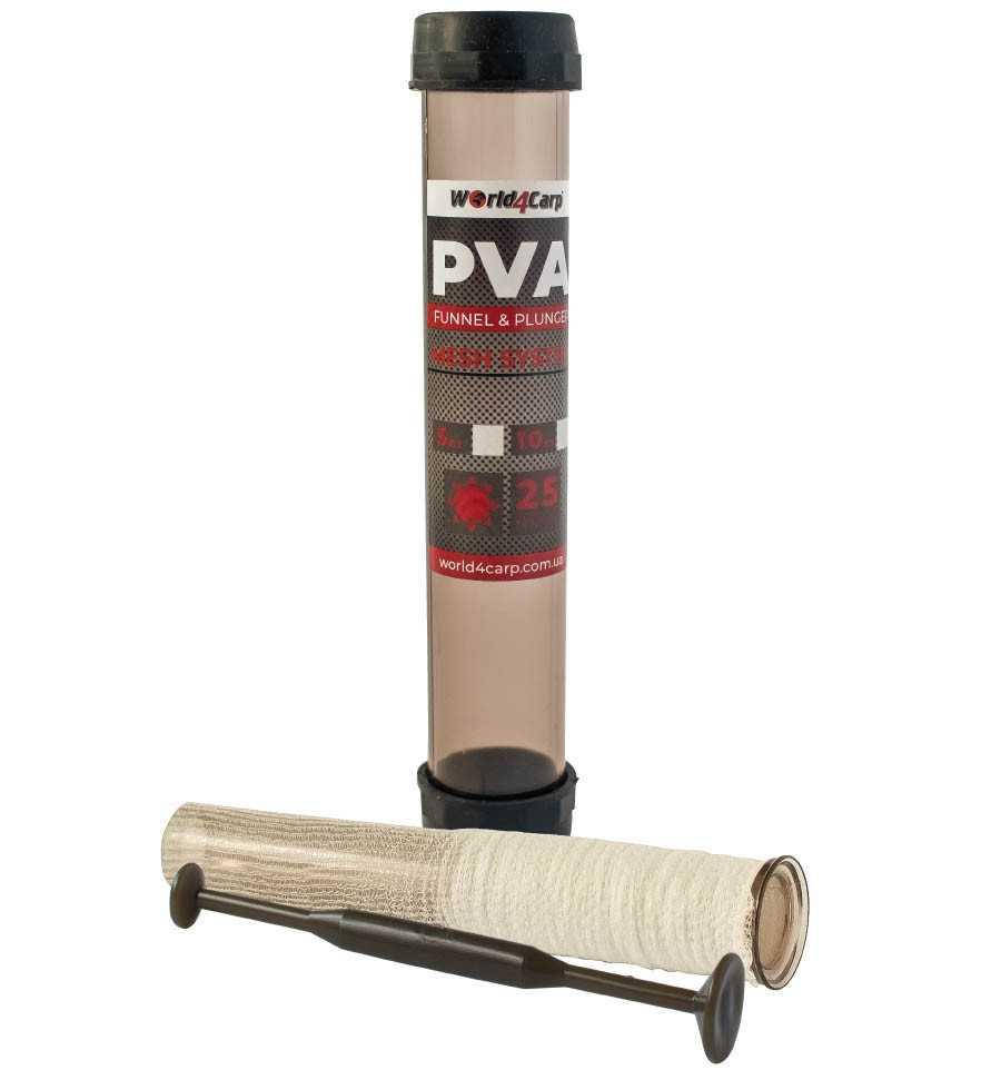 

ПВА система с плунжером в тубусе + 5 м. сетки Ø25 мм. World4Carp