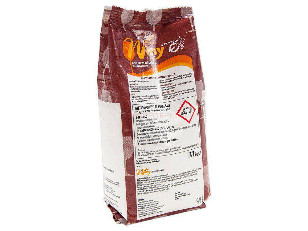 

Метабисульфит (пиросульфит) калия 250 г (Италия)