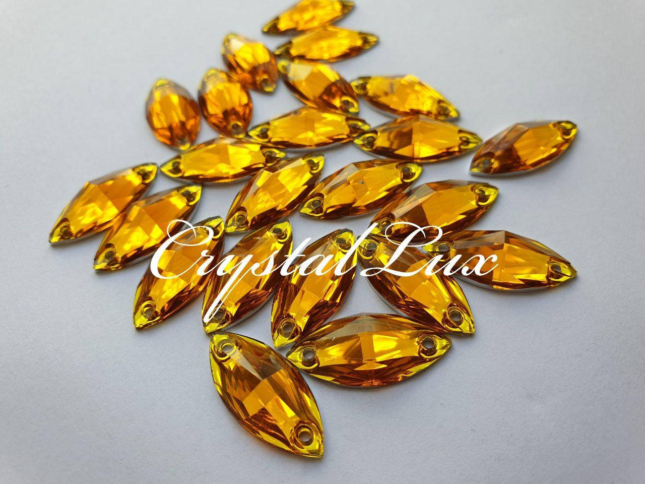 

Стразы пришивные Маркиз 11х24мм. Акрил Topaz