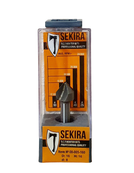 

Фреза SEKIRA D16 h16 d8 пазовая V-образная (08-005-160)