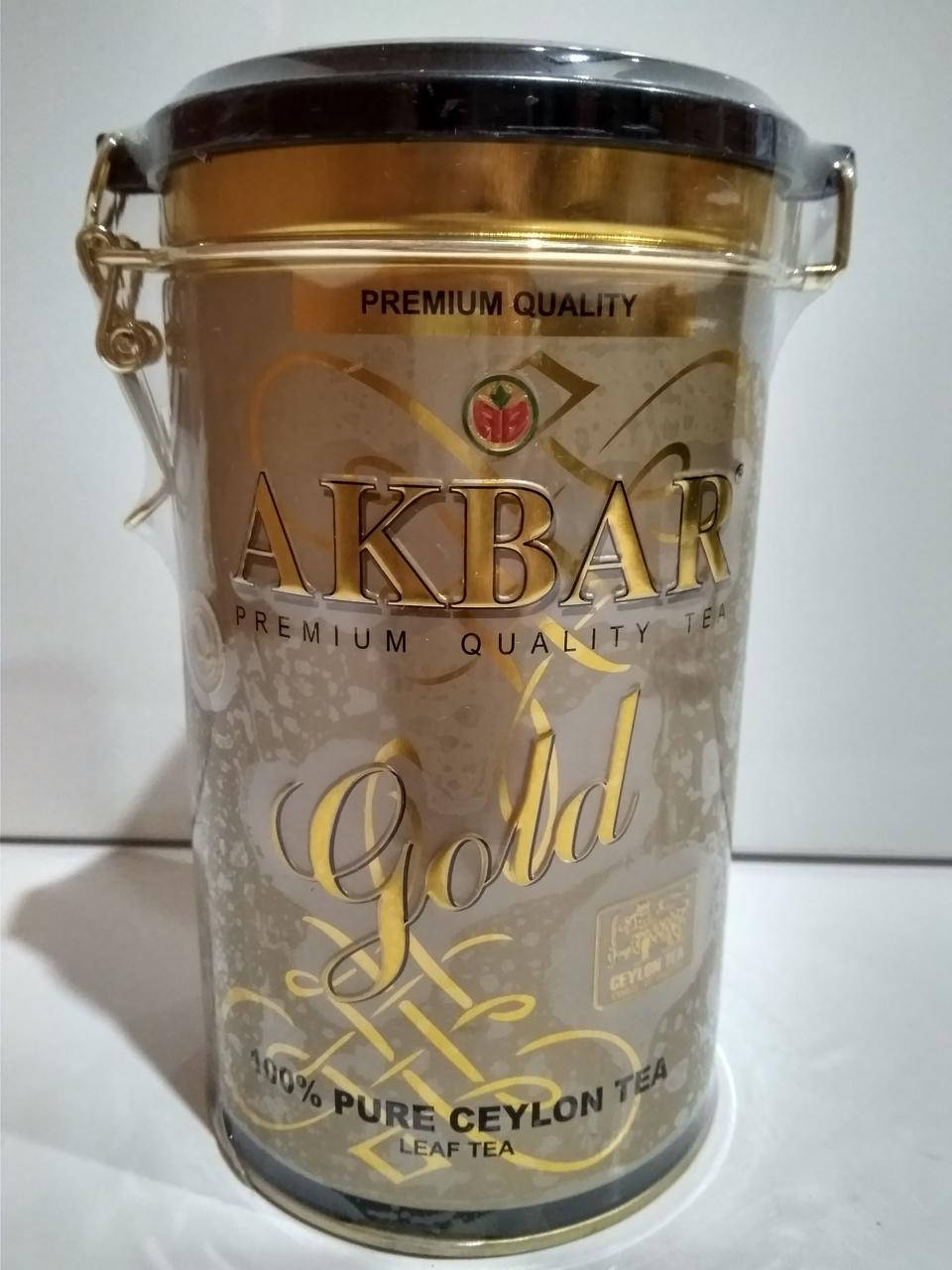 

Подарочный чай Акбар Голд Akbar Gold 225г в жестяной банке