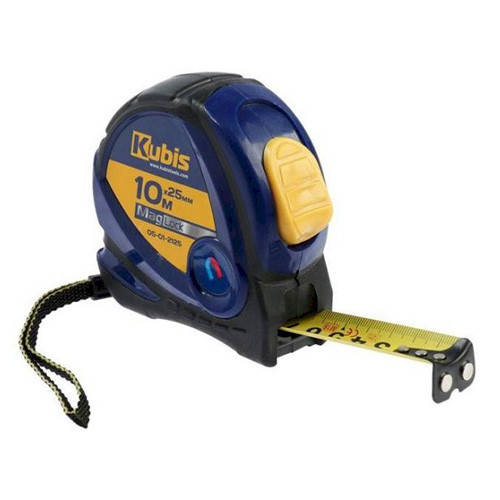 

Рулетка с магнитом 10м×25мм строительная металлическое полотно Kubis 05-01-2125
